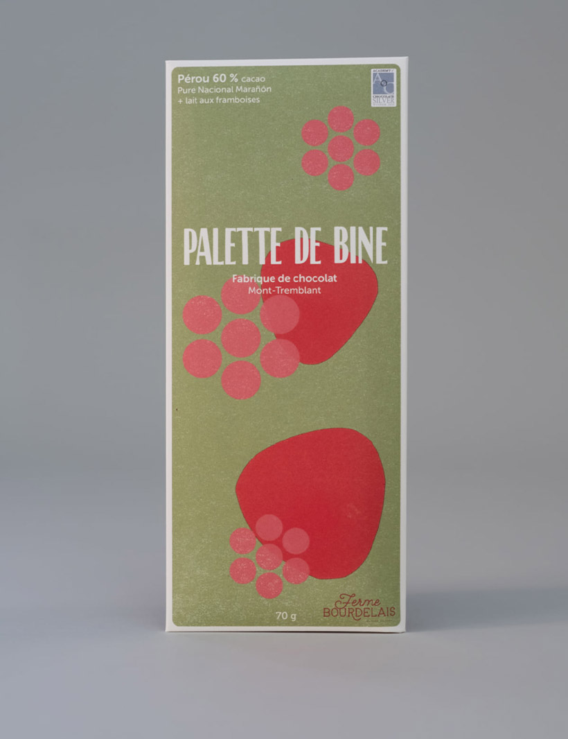 Palette de Bine, chocolat au Lait aux Framboises