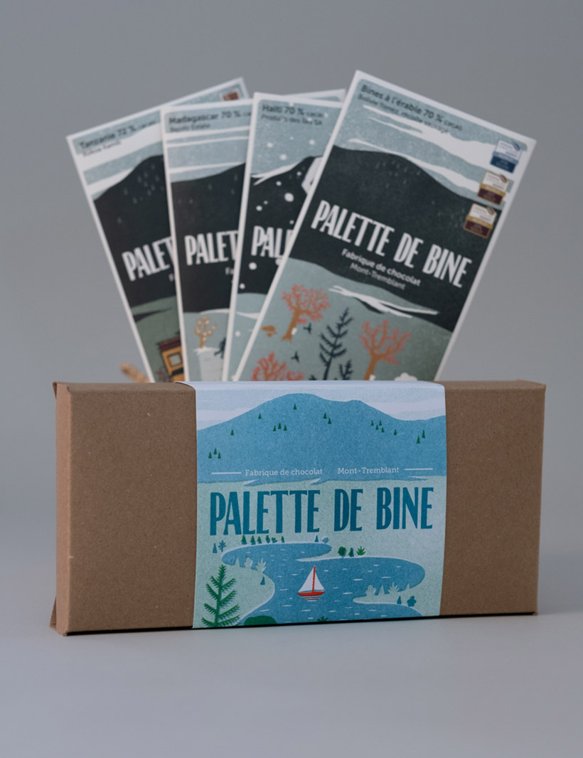 Kit box of 4 dark chocolate bars